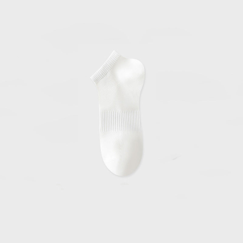 Men's Summer Thin Mesh Breathable White Socks