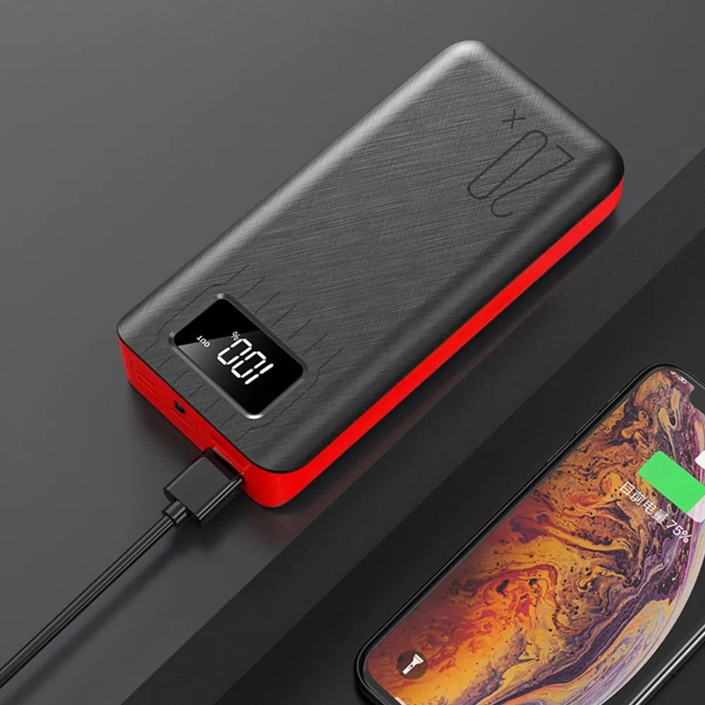 20,000mAh Portable Power Bank – Dual USB + LED Flashlight