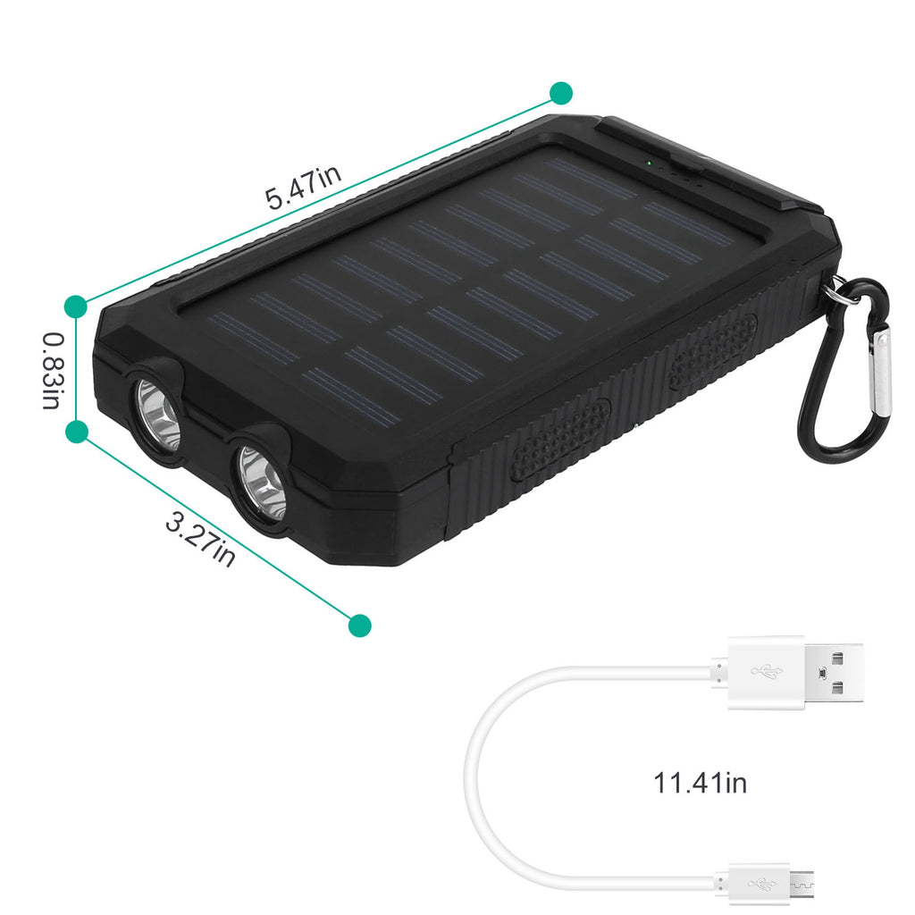 1Pc 1W MAh Solar Power Bank External Battery Pack