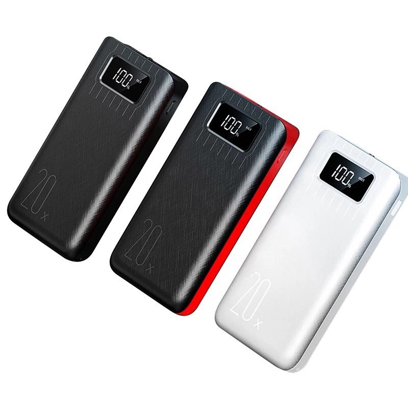 20,000mAh Portable Power Bank – Dual USB + LED Flashlight