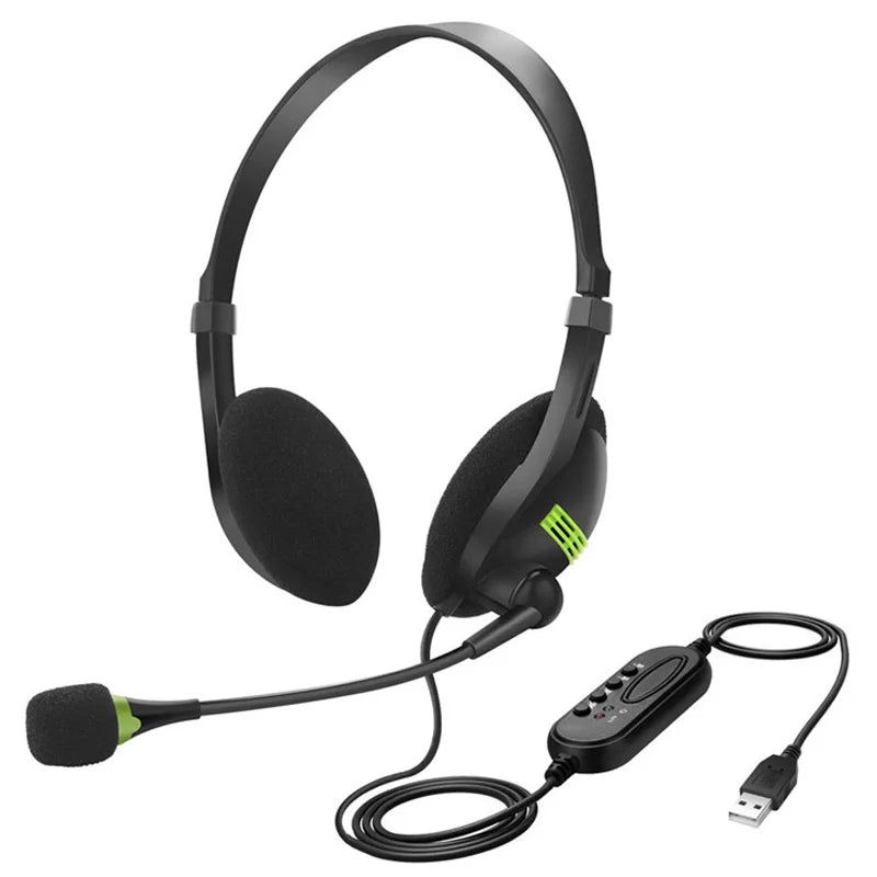 Kebidu Wired Headset with Microphone – USB & 3.5mm