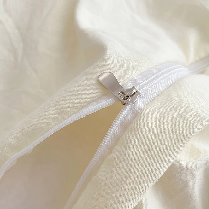 Dreamreal Washed Cotton Bedding Set – 4-Piece Flat or Fitted Sheet Set