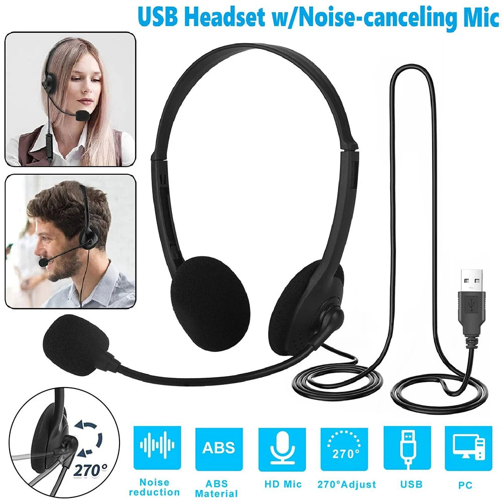 CUGUU USB Gaming Headset with Noise-Cancelling Mic