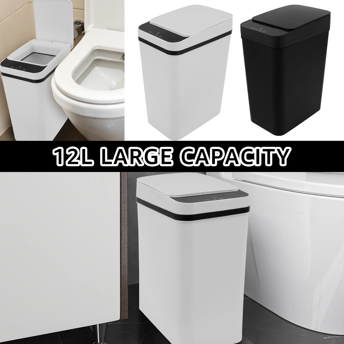 12L Automatic Infrared Sensor Trash Can – Touchless