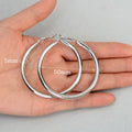 Smooth Circle Hoop Earrings – Gold & Silver, 15mm–70mm | Women's Fashion Jewelry