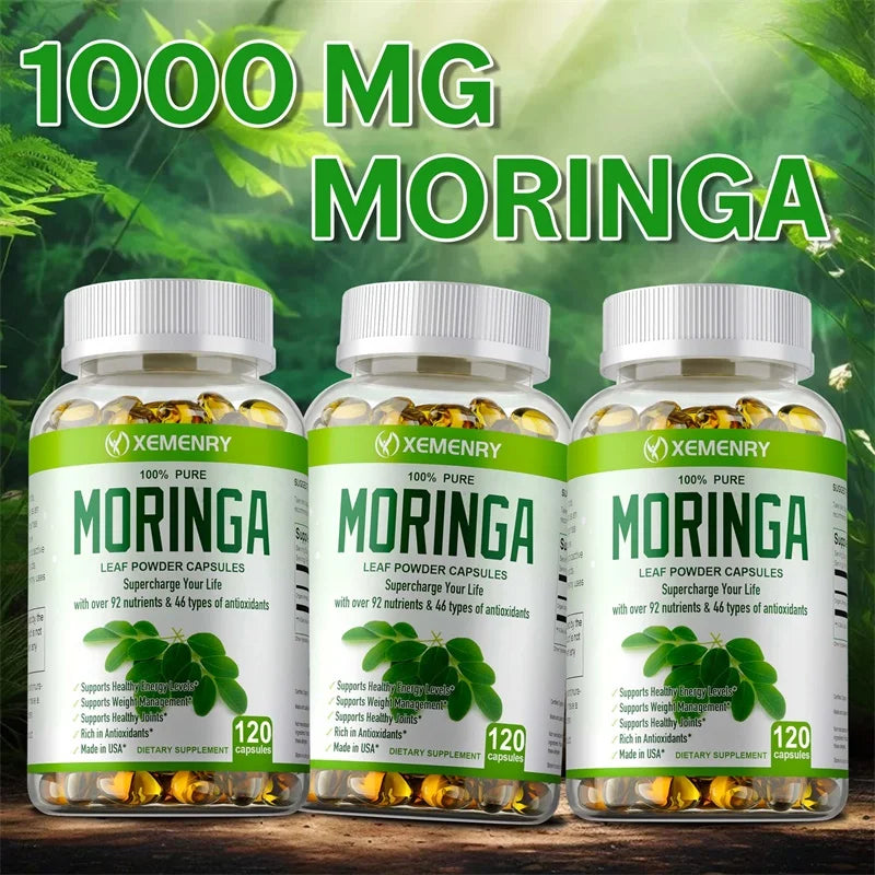 Organic Moringa Capsules – Superfood for Energy, Immunity & Detox