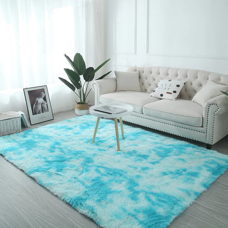 Soft Plush Tie-Dye Carpet – Non-Slip, Multi-Size