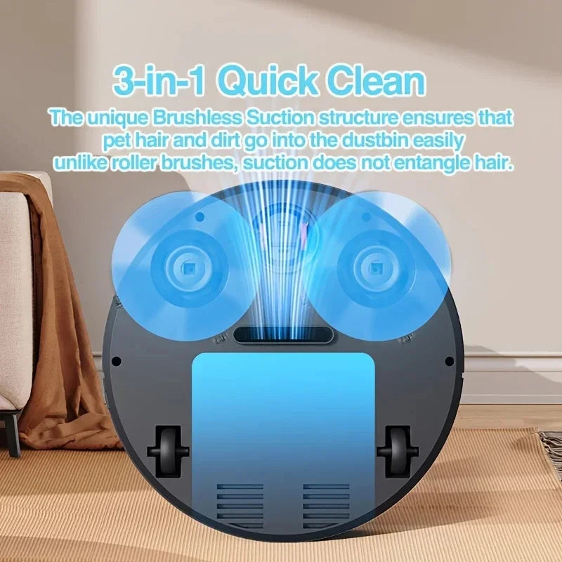 3-in-1 Smart Robot Vacuum – 4000Pa, Sweep, Mop & Vacuum