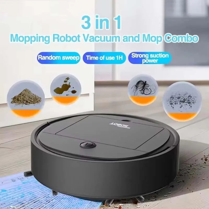 3-in-1 Smart Robot Vacuum – 4000Pa, Sweep, Mop & Vacuum