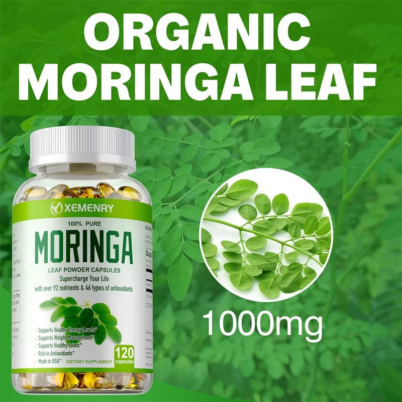 Organic Moringa Capsules – Superfood for Energy, Immunity & Detox