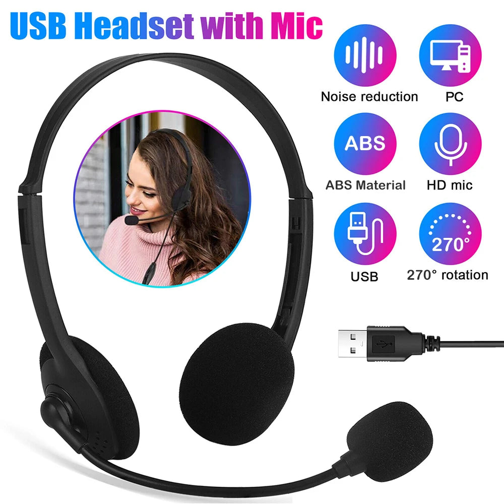 CUGUU USB Gaming Headset with Noise-Cancelling Mic