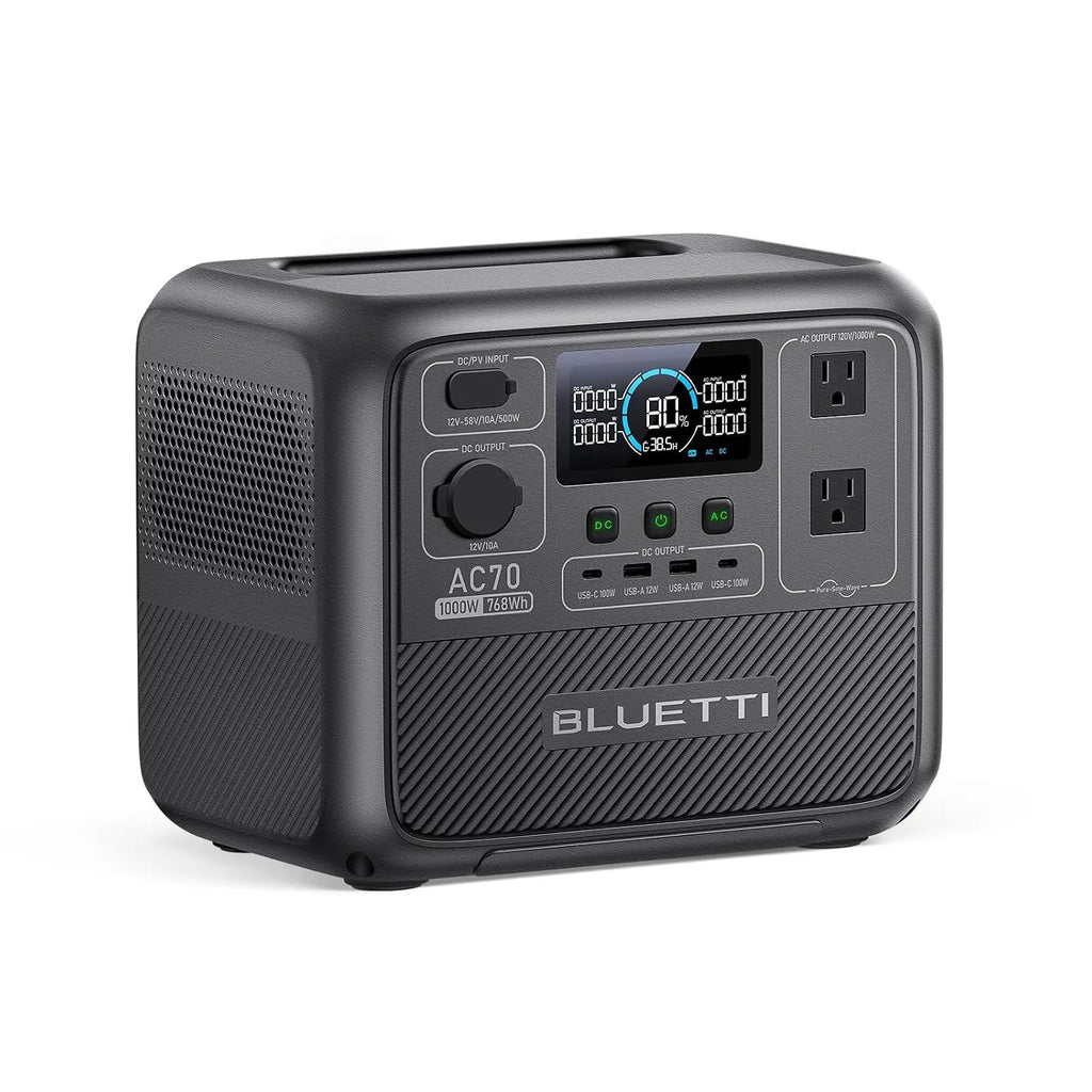 BLUETTI AC70 Portable Power Station – 768Wh Solar Generator