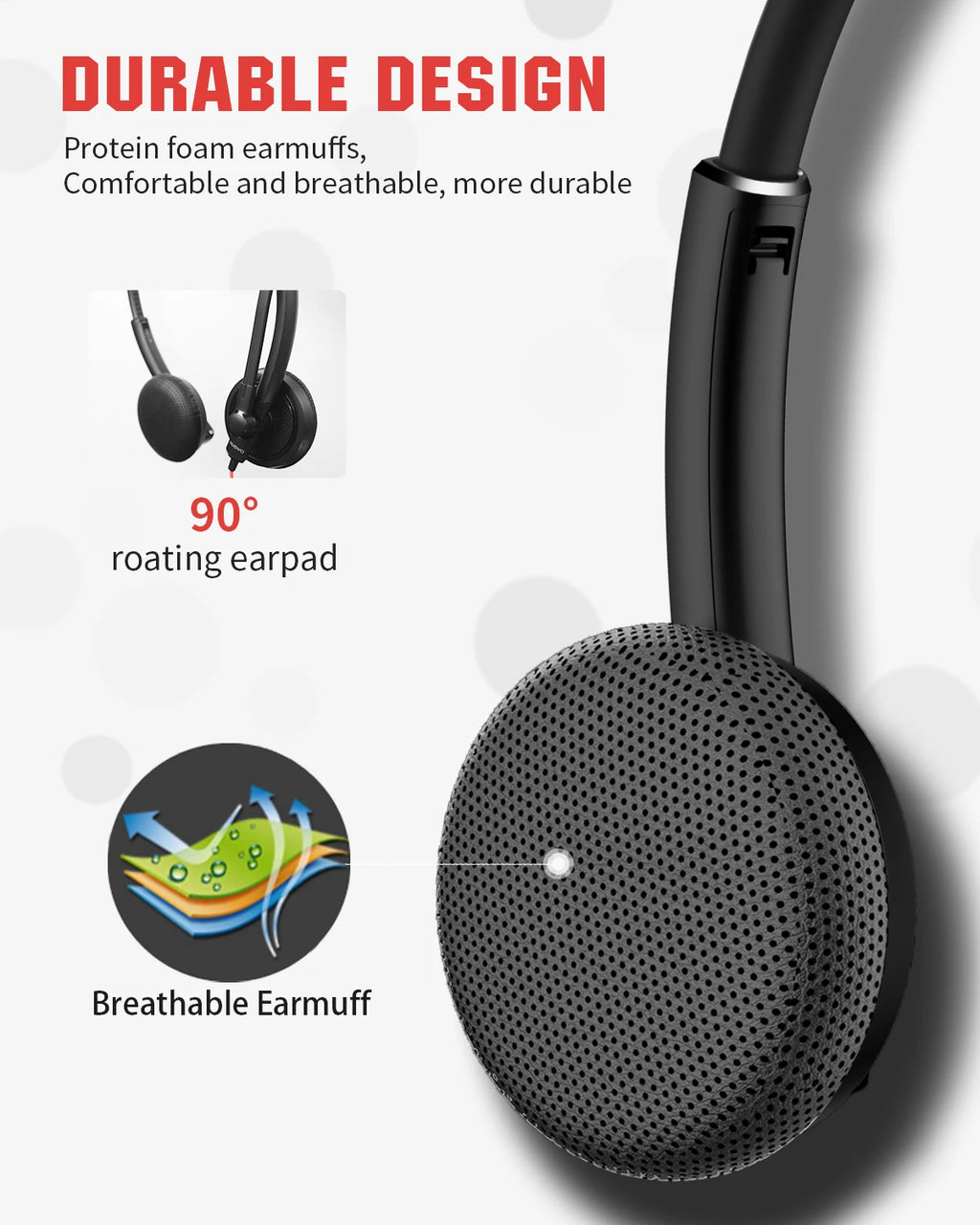 NUBWO HW01 Wired Headset with Noise-Cancelling Mic – USB & 3.5mm