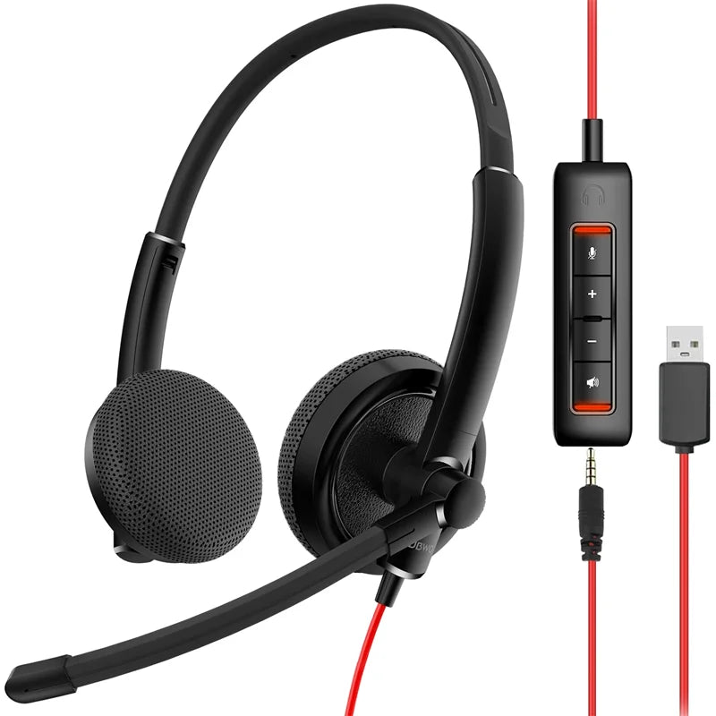 NUBWO HW01 Wired Headset with Noise-Cancelling Mic – USB & 3.5mm