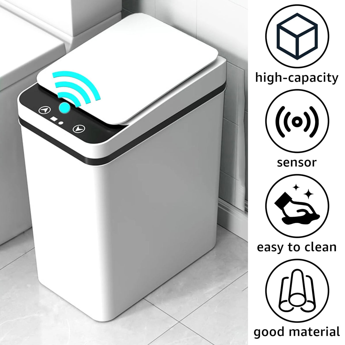 12L Automatic Infrared Sensor Trash Can – Touchless