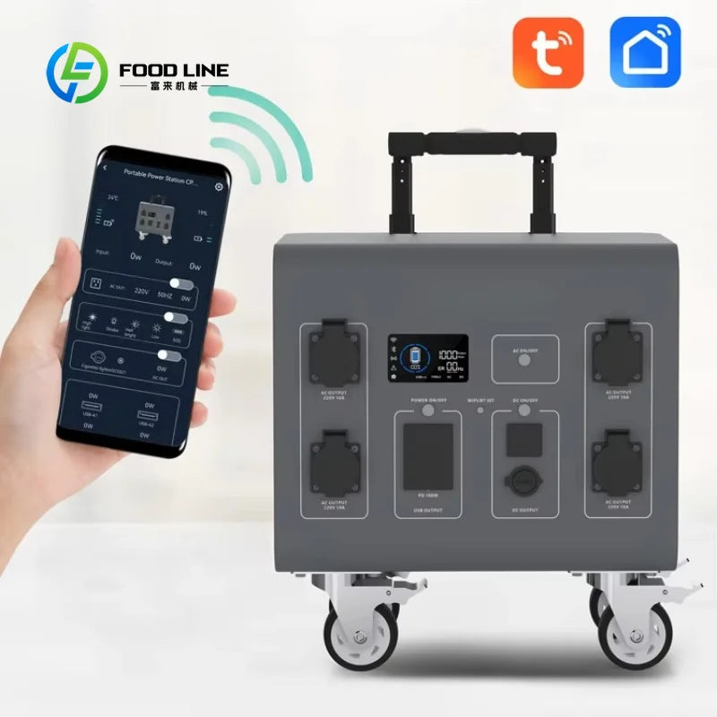5120Wh Portable Power Station – Solar Generator with Pure Sine Wave