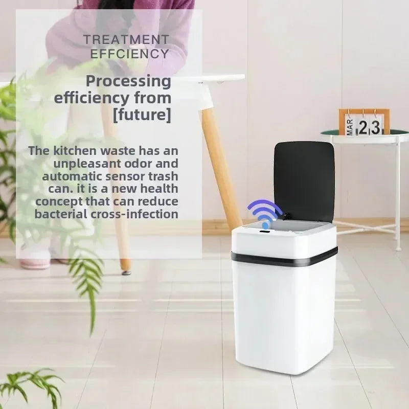 13L Smart Sensor Trash Can – Waterproof, Touchless