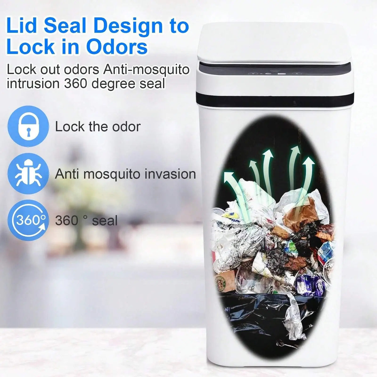 Smart Motion Sensor Trash Can 2-Pack – 8L, Touchless