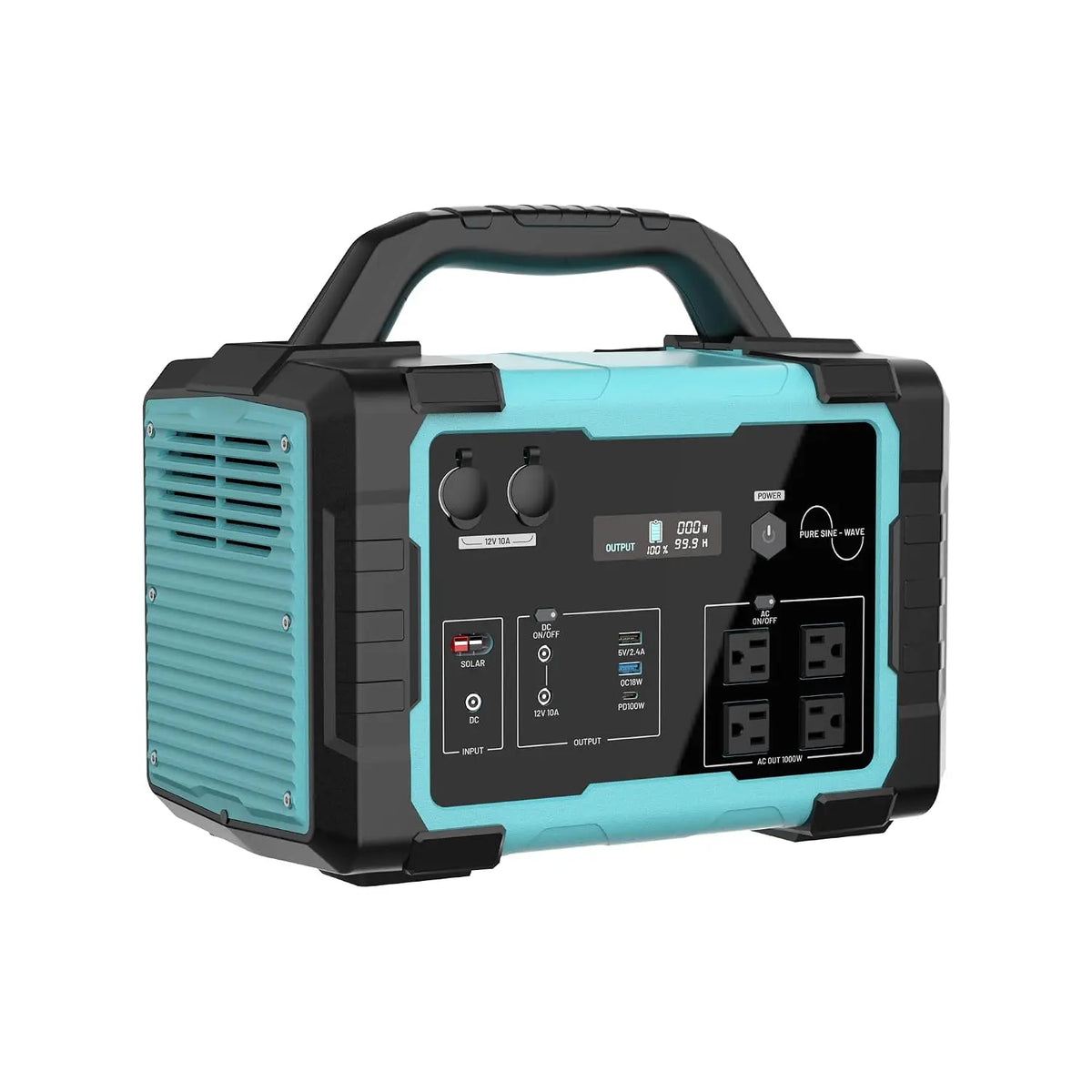 1000W Portable Power Station – 1024Wh LiFePO4 Solar Generator