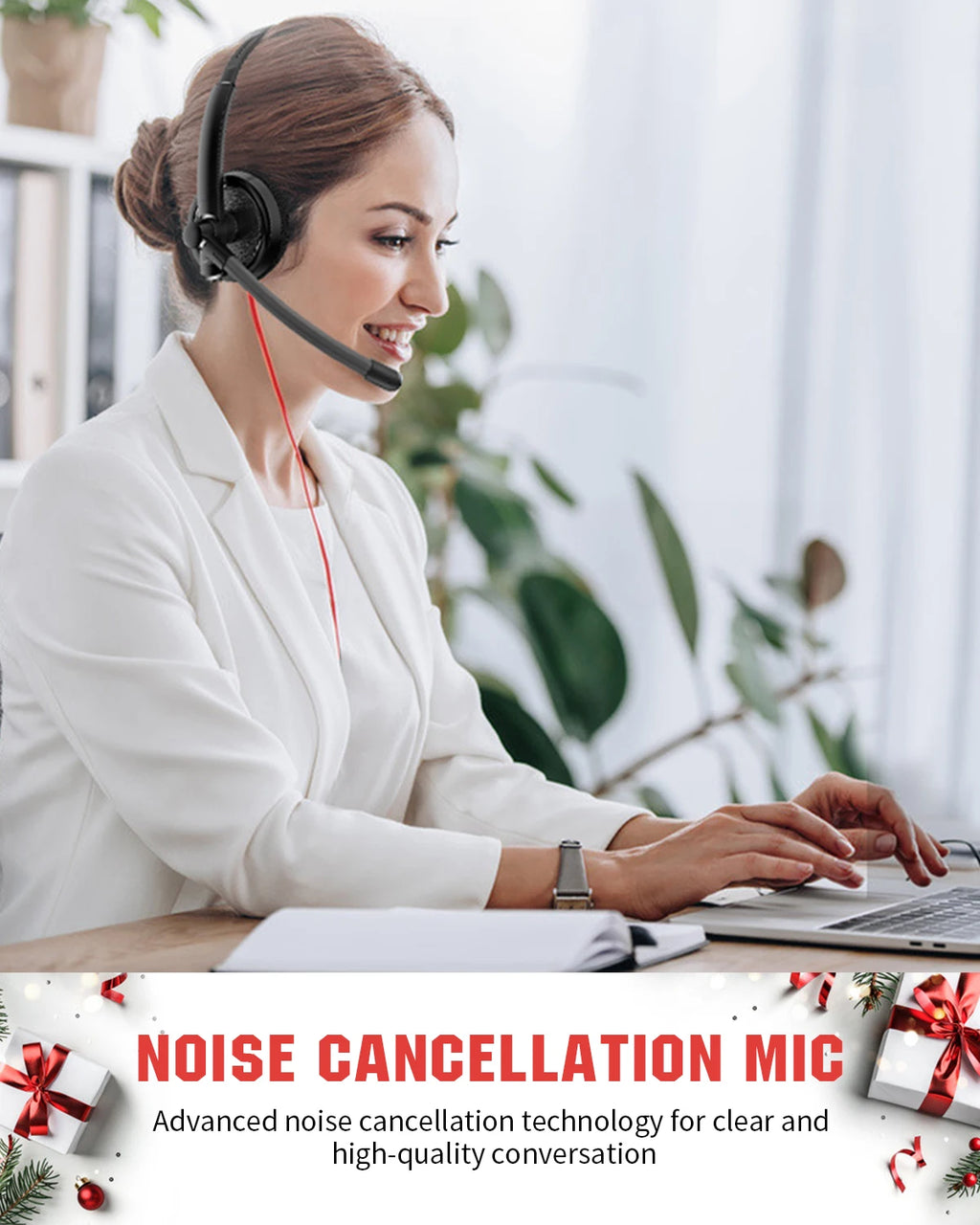 NUBWO HW01 Wired Headset with Noise-Cancelling Mic – USB & 3.5mm