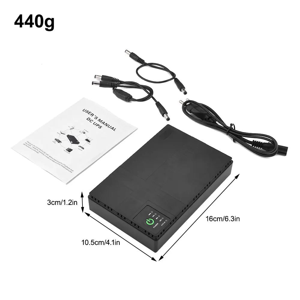 Portable UPS Power Bank — 8800mAh / 10400mAh with DC 12V/9V/5V Output for Routers & Security Systems