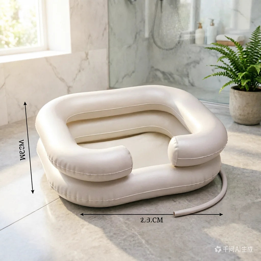 Inflatable Hair Wash Basin – Foldable, Easy-Drain