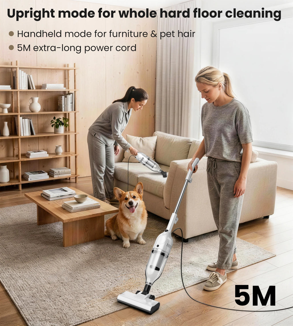R7 Corded Stick Vacuum Cleaner – 600W, 20Kpa, 3-in-1 Handheld