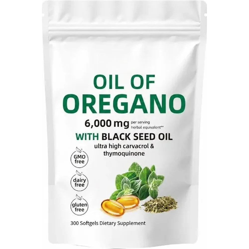 Oil of Oregano & Black Seed Oil Softgels, 300 Count