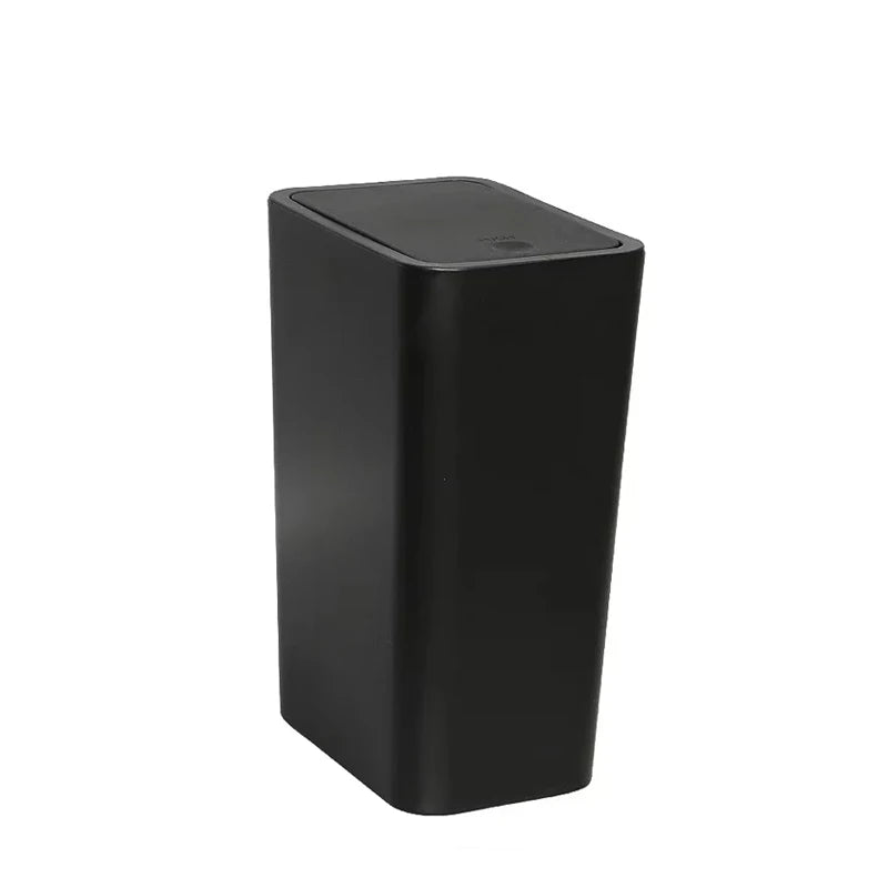 10L Slim Press-Lid Trash Can – Odor-Sealing, Lightweight