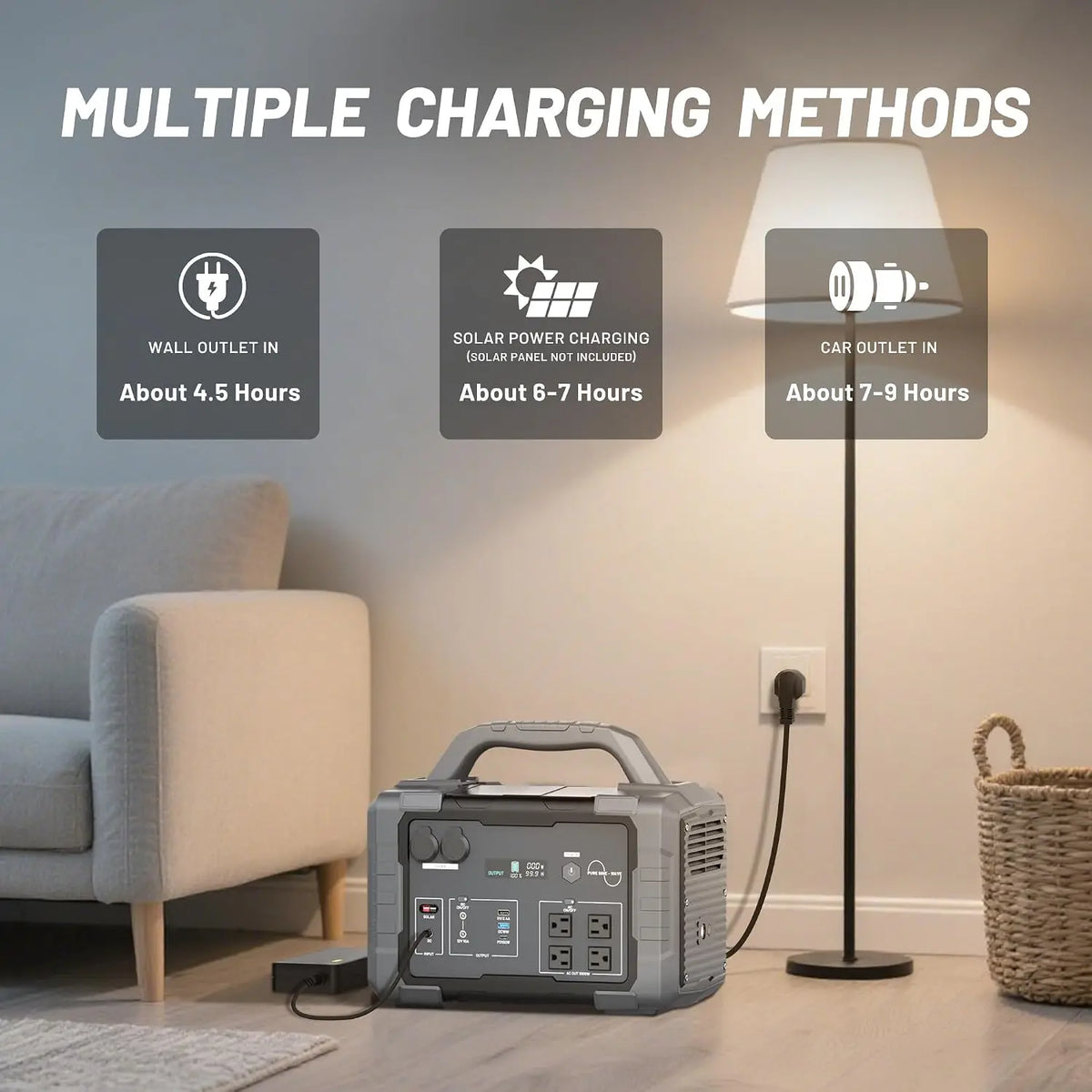 1000W Portable Power Station – 1024Wh LiFePO4 Solar Generator