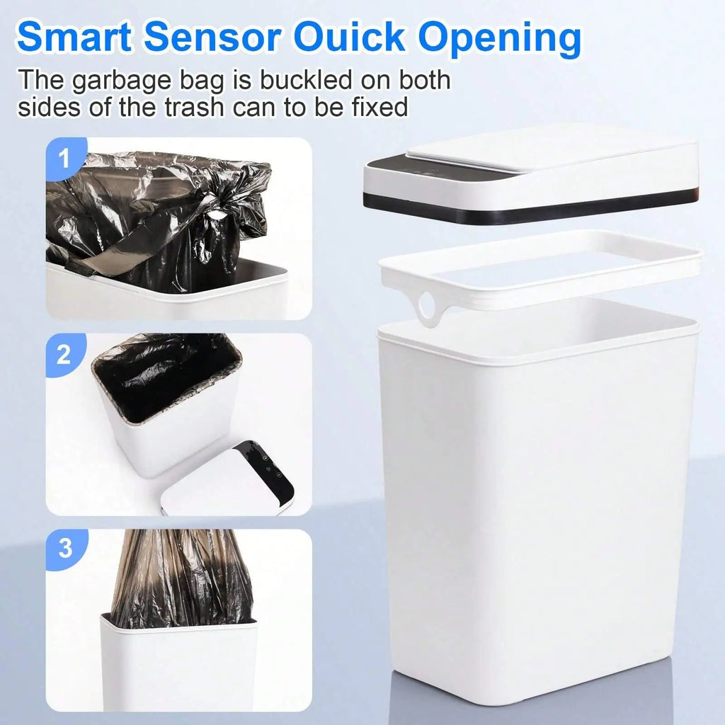 Smart Motion Sensor Trash Can 2-Pack – 8L, Touchless