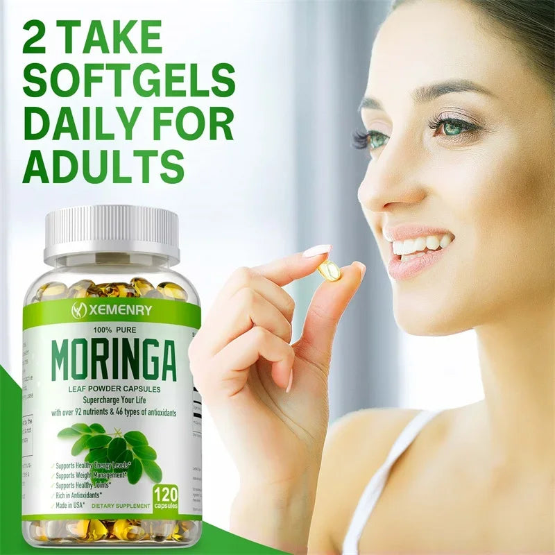 Organic Moringa Capsules – Superfood for Energy, Immunity & Detox