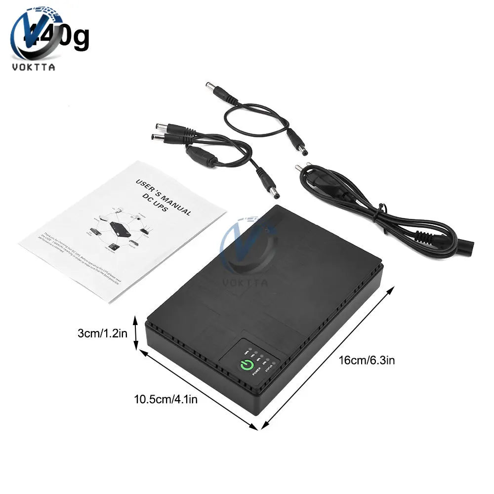 10400mAh Mini UPS Power Bank — 18W Backup for Routers, Cameras & Smart Devices