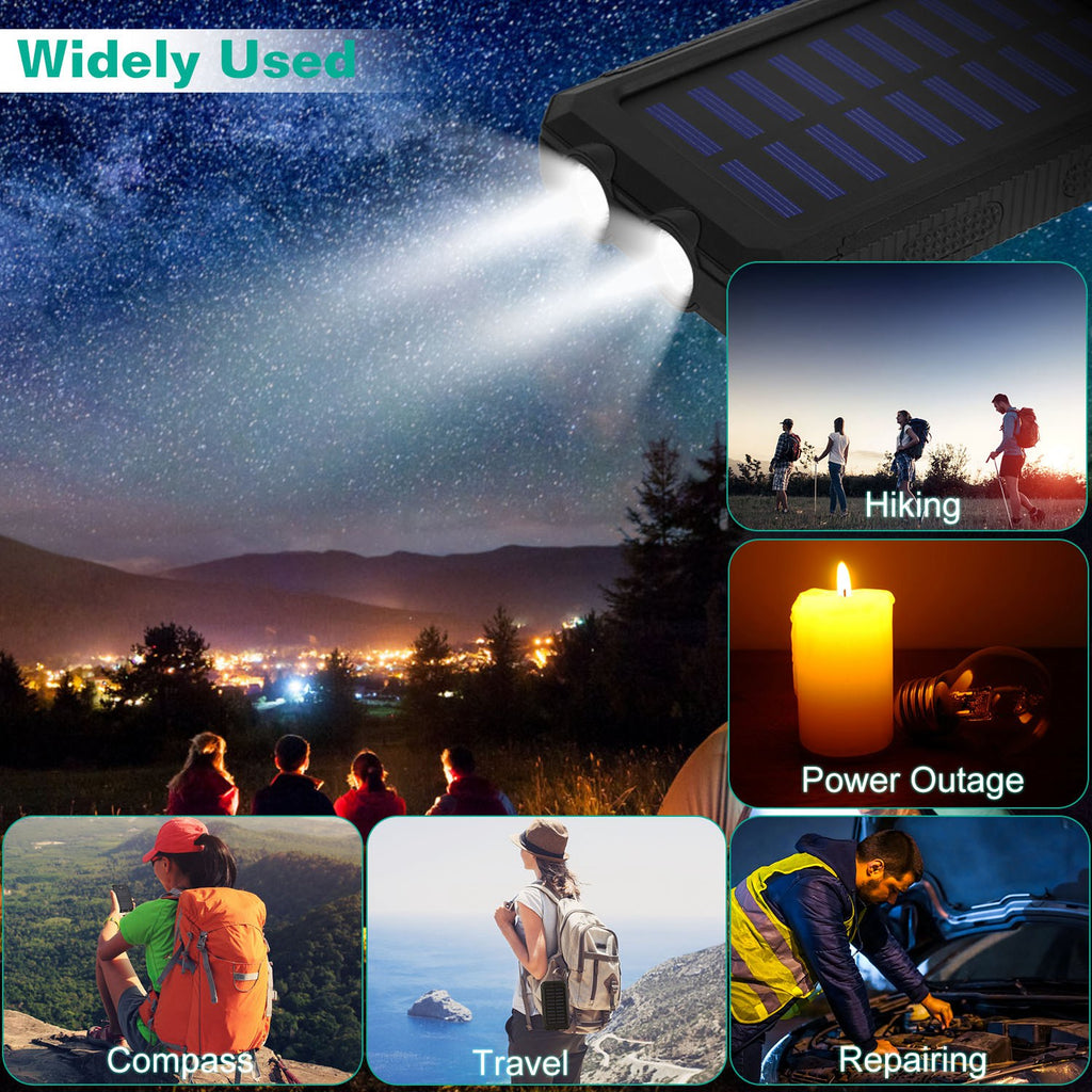 1Pc 1W MAh Solar Power Bank External Battery Pack
