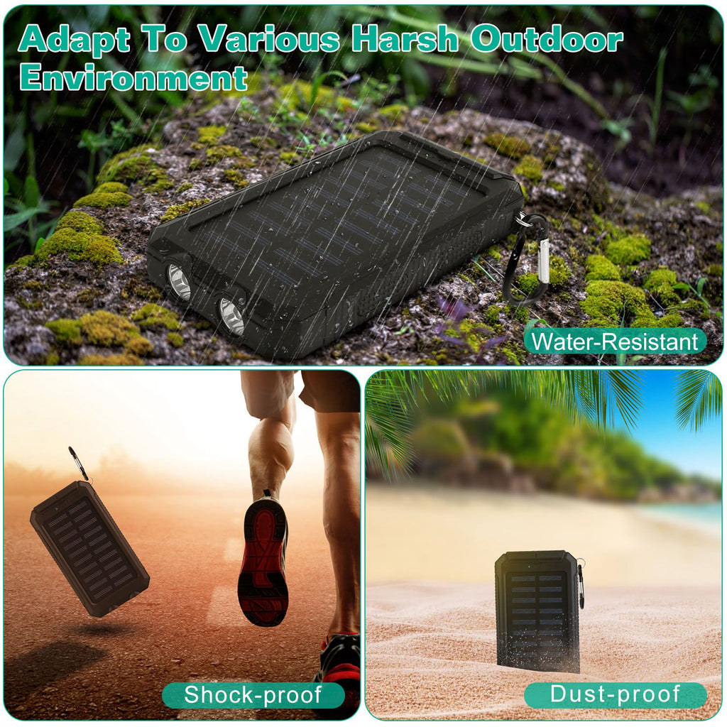 1Pc 1W MAh Solar Power Bank External Battery Pack